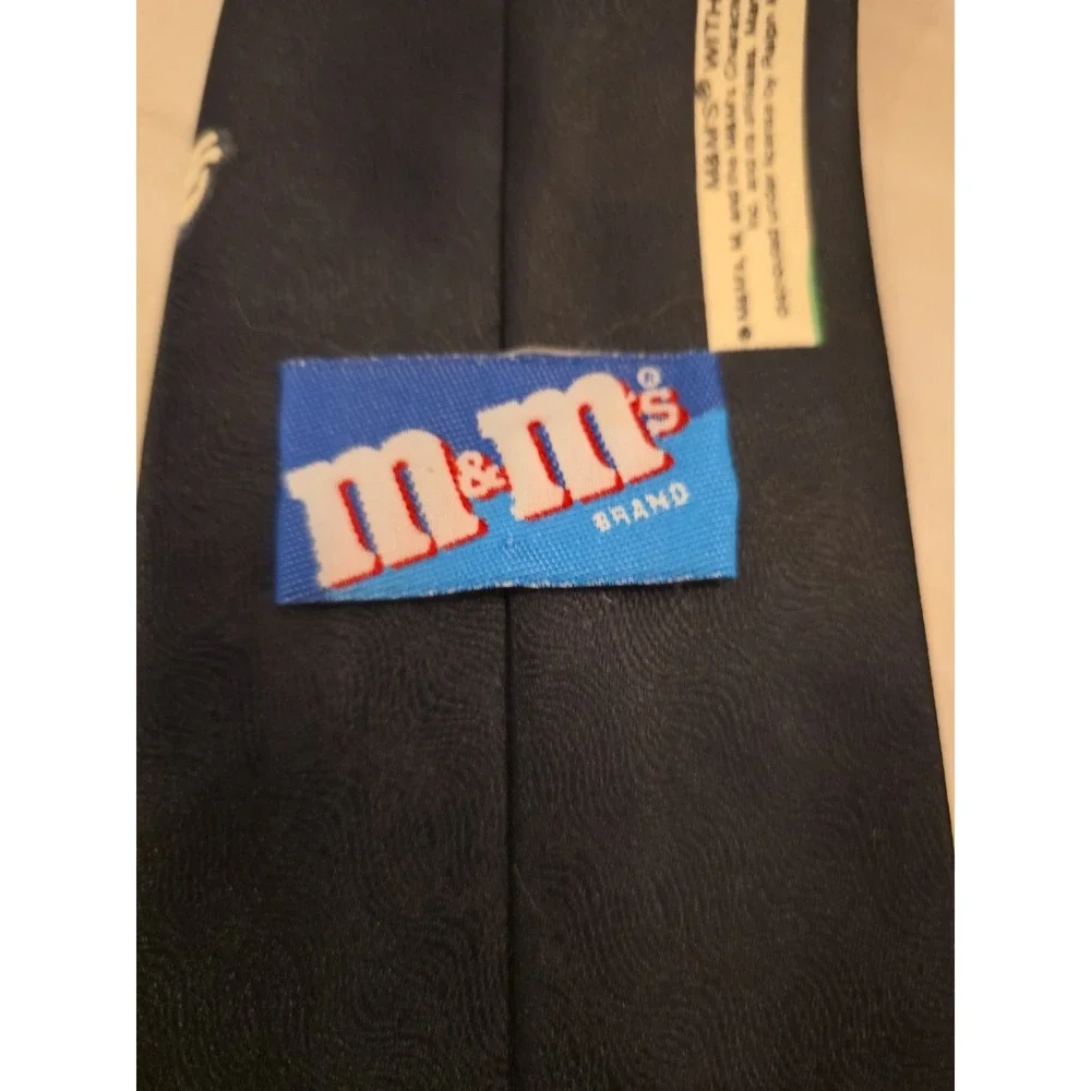 M&M's Brand‎ Character Slogans Novelty Tie Necktie Black 100% Polyester B1
